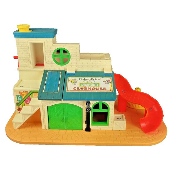 Vintage Fisher Price Little People Sesame Street Clubhouse #937 - Building Only - Picture 1 of 16